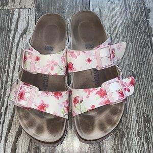 Birkenstocks white with flowers size 39/250